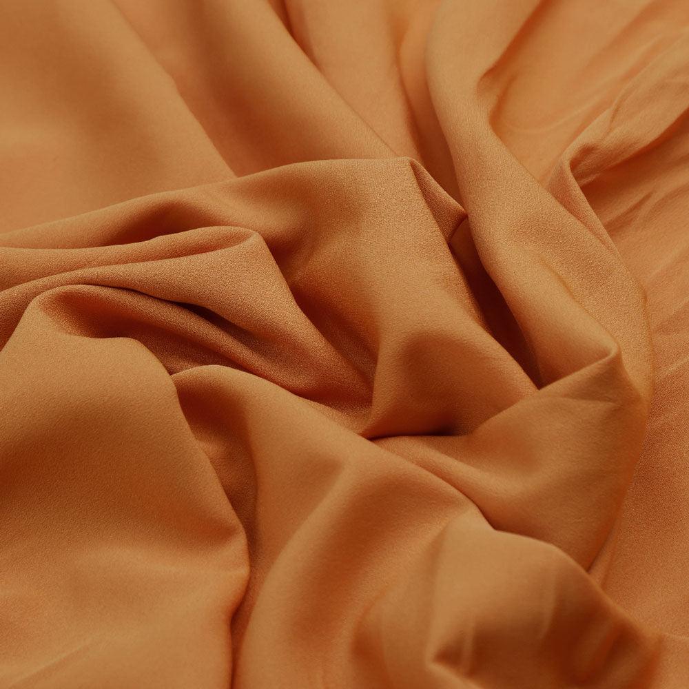 Yellow Plain American Crepe Solid Fabric - FAB VOGUE Studio®