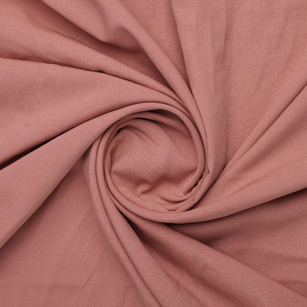 Peach Plain American Crepe Solid Fabric - FAB VOGUE Studio®