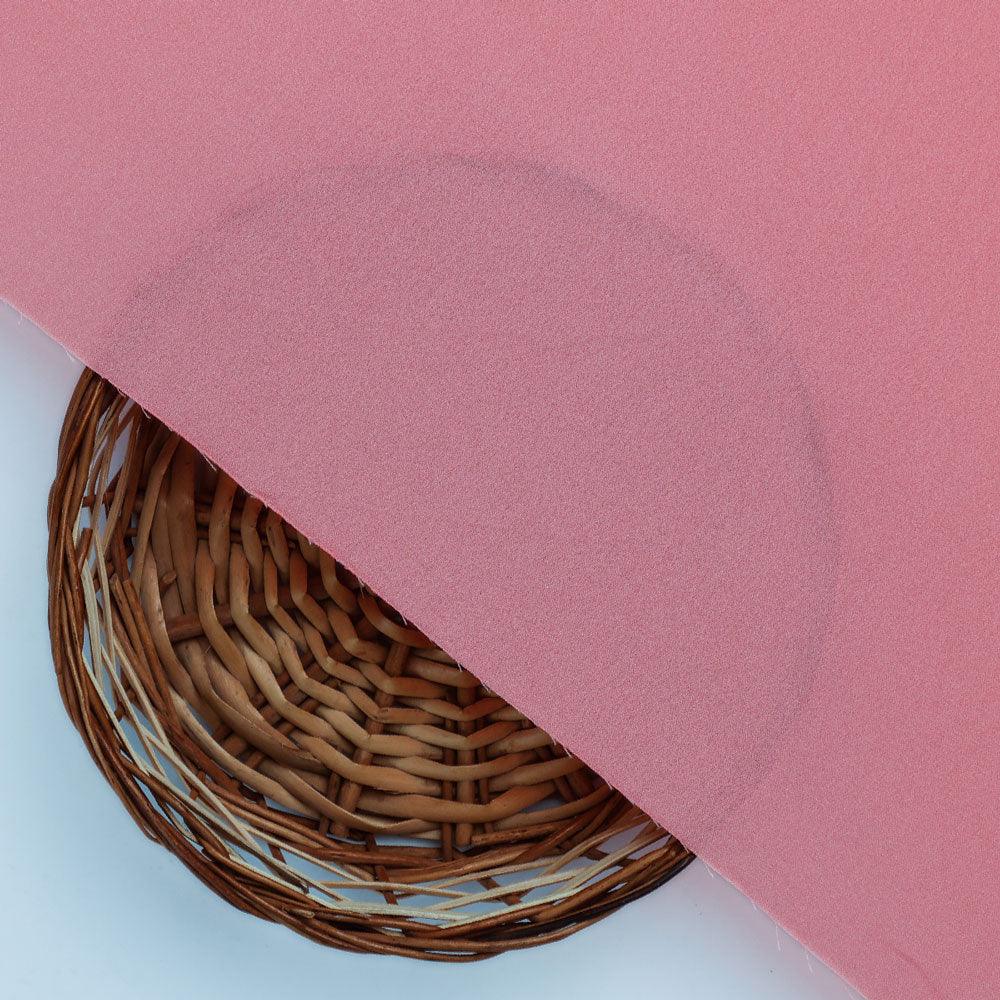 Pink Plain American Crepe Solid Fabric - FAB VOGUE Studio®