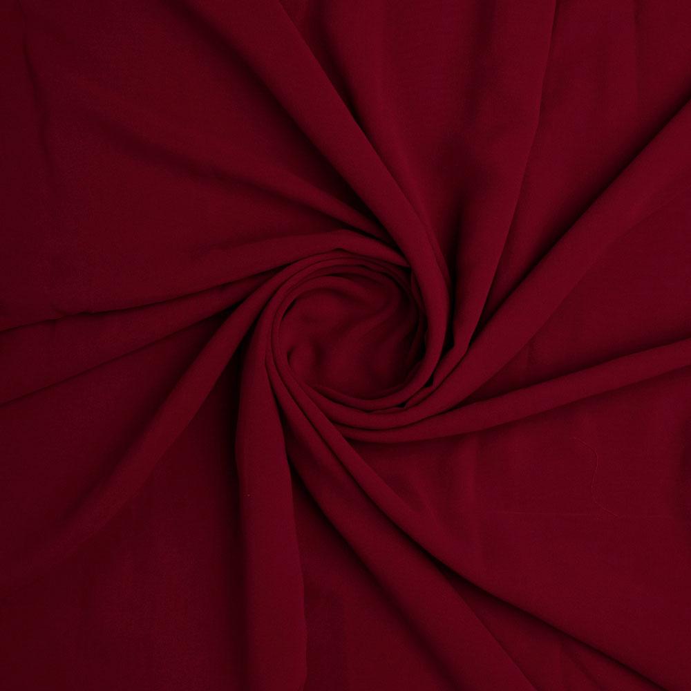 Red Plain Georgette Solid Fabric - FAB VOGUE Studio®