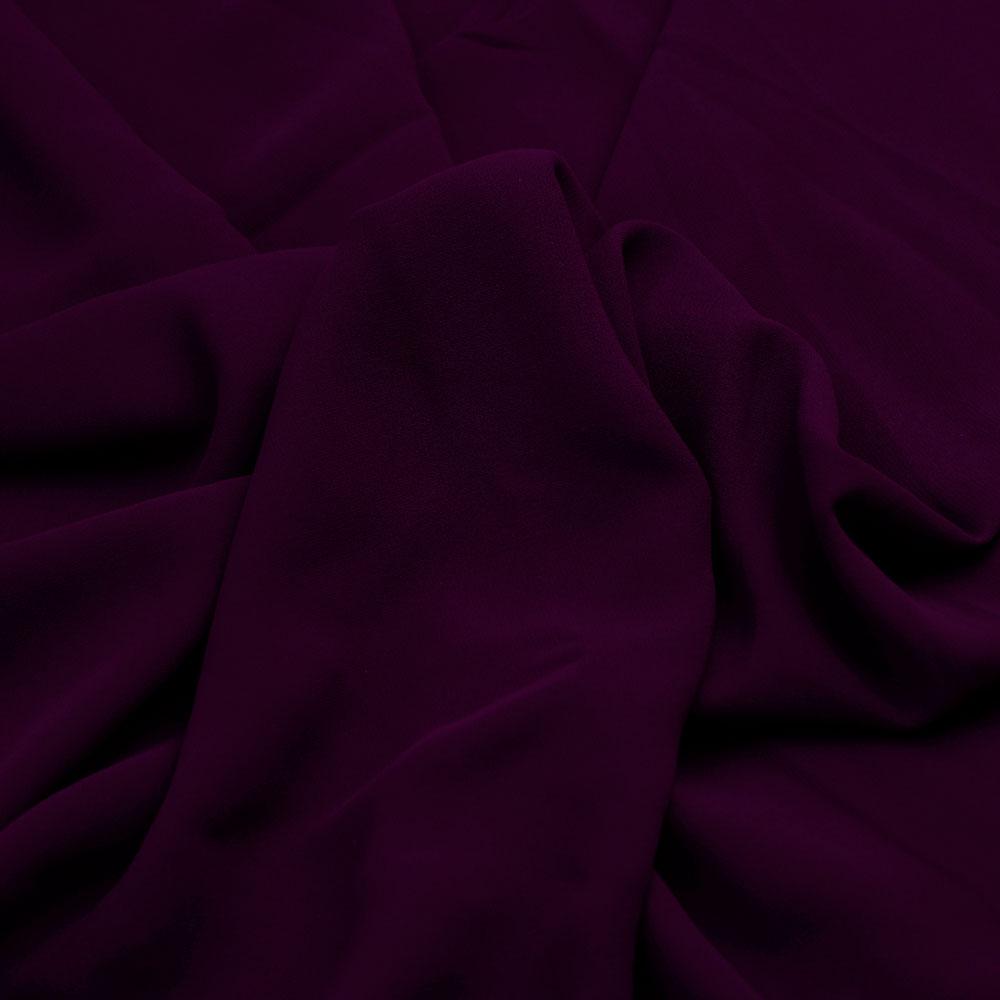 Wine Plain Georgette Solid Fabric - FAB VOGUE Studio®