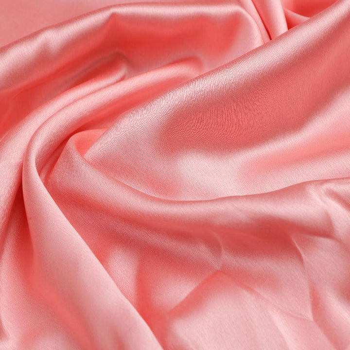 Pink Plain Japan Satin Solid Fabric - FAB VOGUE Studio®