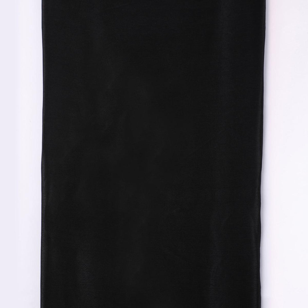 Black Colour Pure Crepe Plain Dyed Fabric - FAB VOGUE Studio®