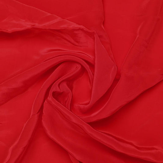 Red Colour Natural Crepe Plain Dyed Fabric - FAB VOGUE Studio®