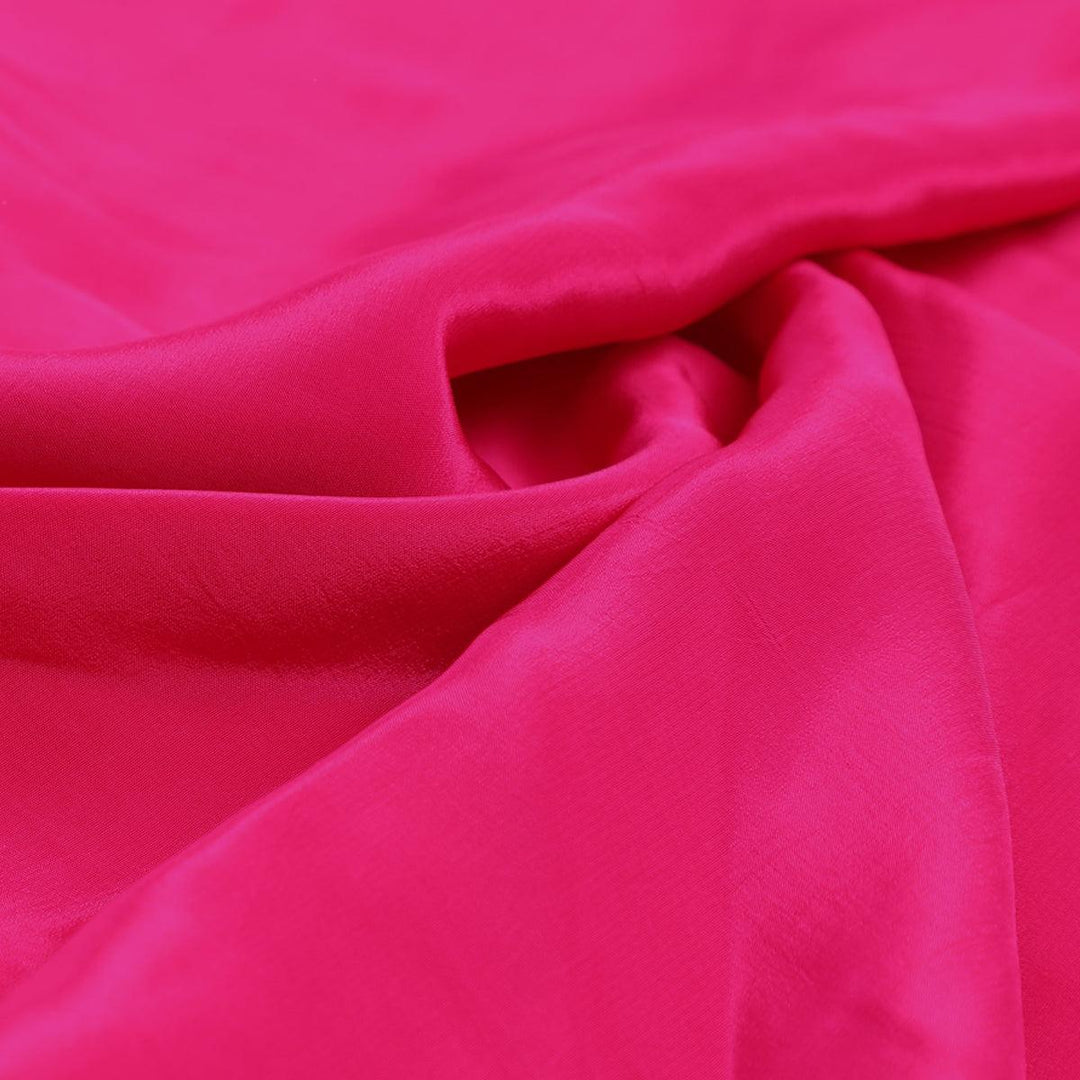 Pink Colour Natural Crepe Plain Dyed Fabric - FAB VOGUE Studio®