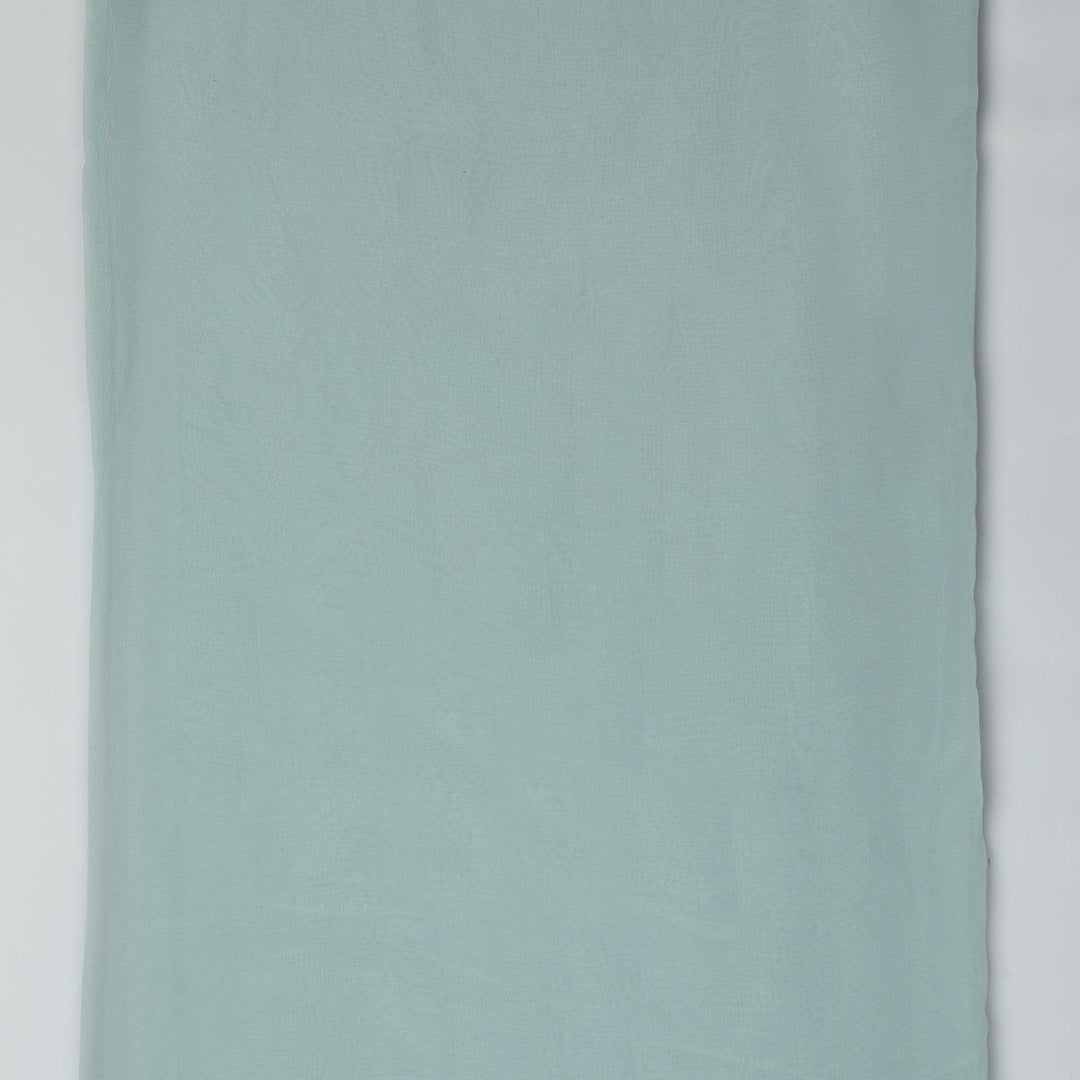 Light-Sky Blue Colour Pure Organza Plain Dyed Fabric - FAB VOGUE Studio®