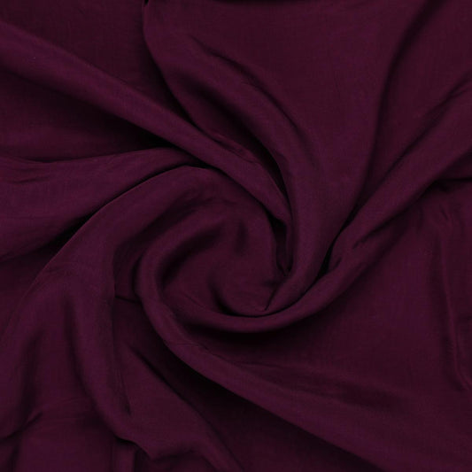 Wine Colour Pure Organza Plain Dyed Fabric - FAB VOGUE Studio®