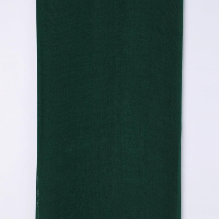 Green Colour Pure Organza Plain Dyed Fabric - FAB VOGUE Studio®