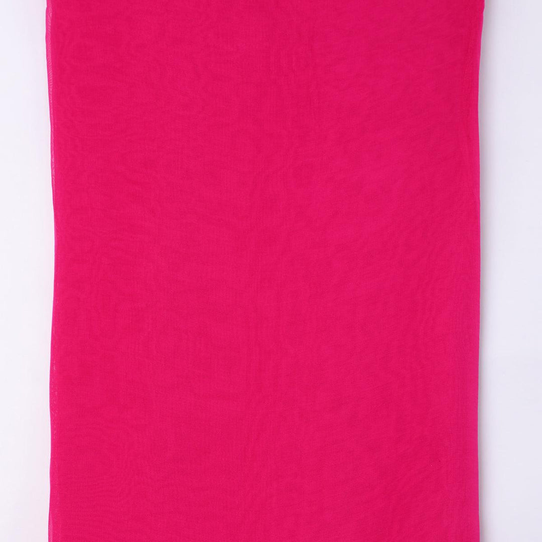 Pink Colour Pure Organza Plain Dyed Fabric - FAB VOGUE Studio®