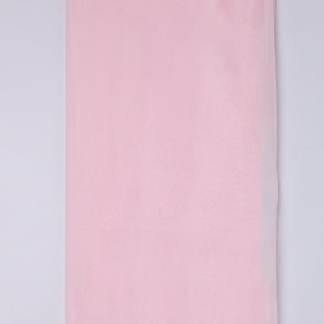 Baby Pink Colour Pure Organza Plain Dyed Fabric - FAB VOGUE Studio®