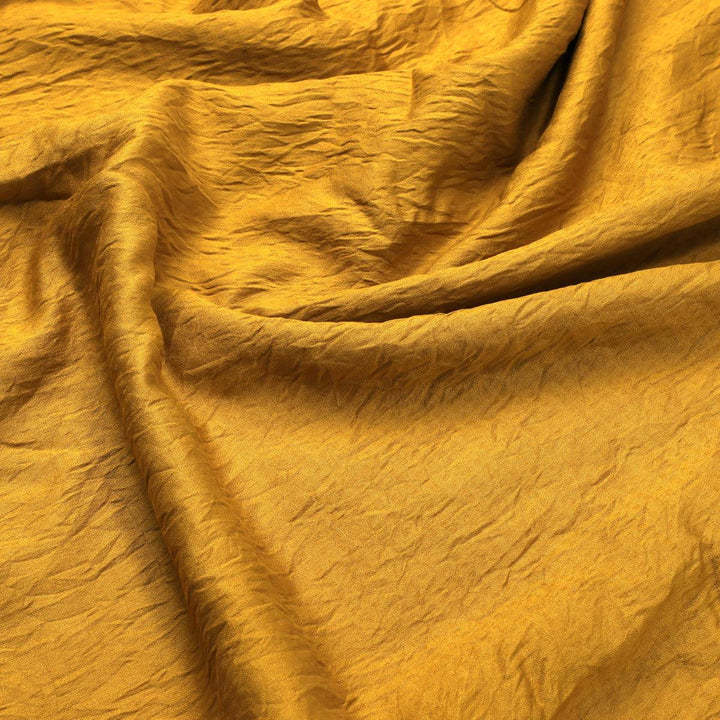 Gold Colour Self Patterned Dyed Fabric - FAB VOGUE Studio®