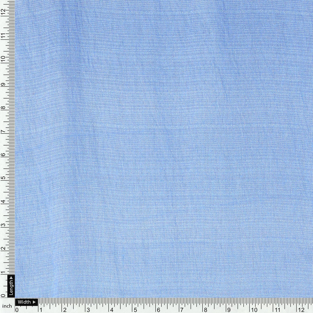 Sky Blue Colour Self Patterned Dyed Fabric - FAB VOGUE Studio®