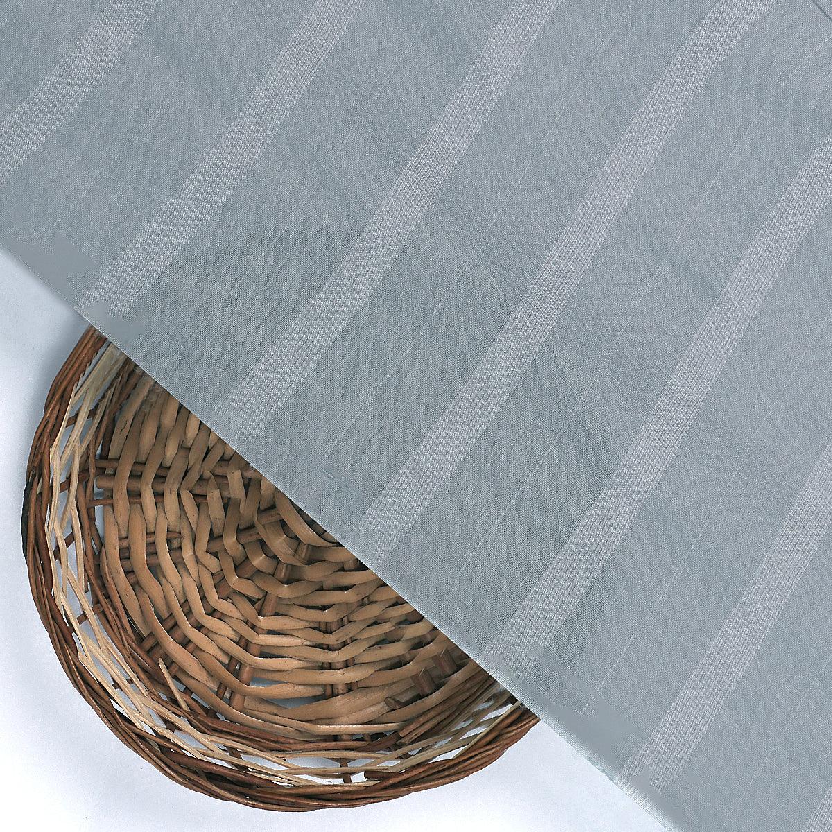 Pastel Blue Colour Bengal Stripes Self Patterned Dyed Fabric - FAB VOGUE Studio®