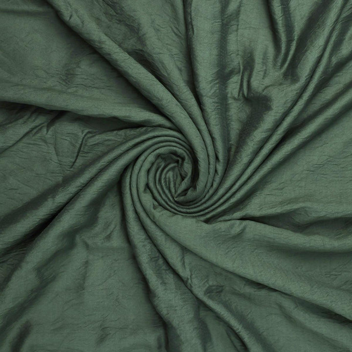 Forest Green Colour Self Patterned Dyed Fabric - FAB VOGUE Studio®