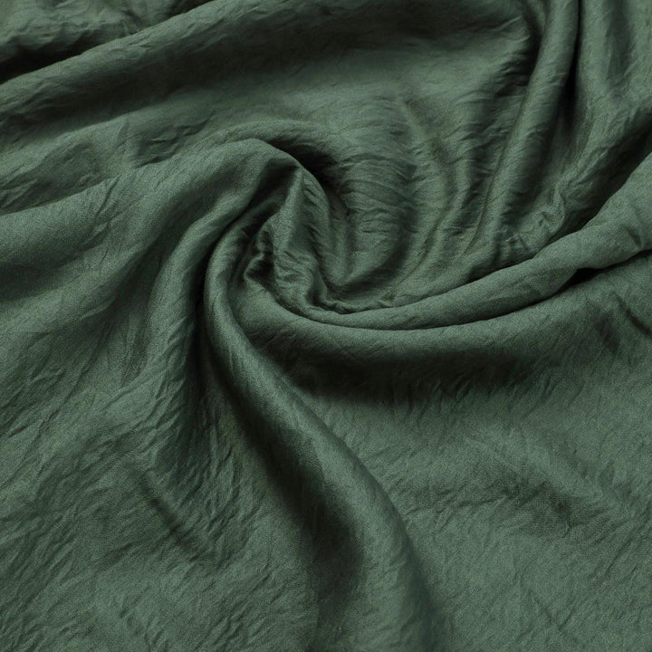 Forest Green Colour Self Patterned Dyed Fabric - FAB VOGUE Studio®