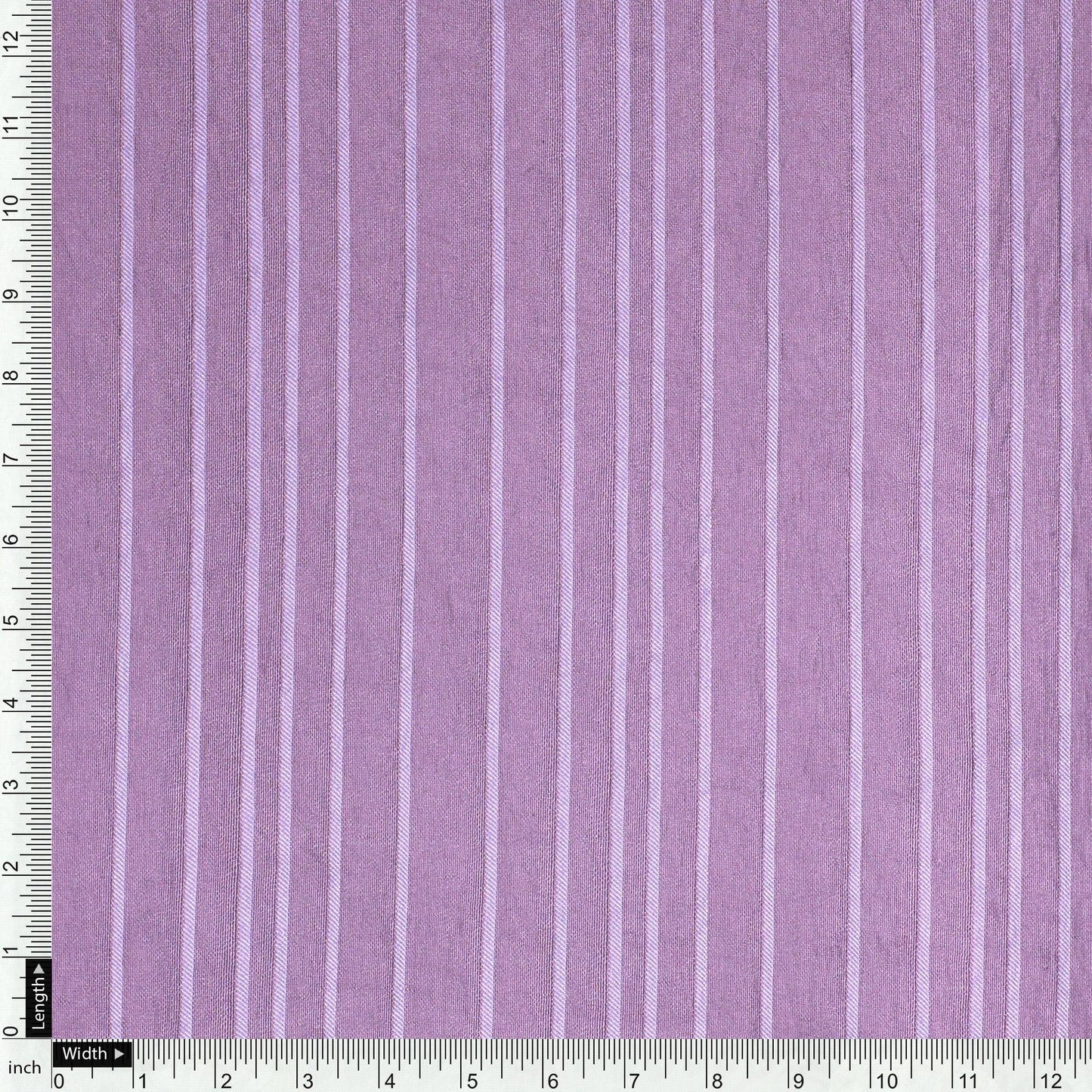 Purple Colour Pencil Stripe Self Patterned Dyed Fabric - FAB VOGUE Studio®