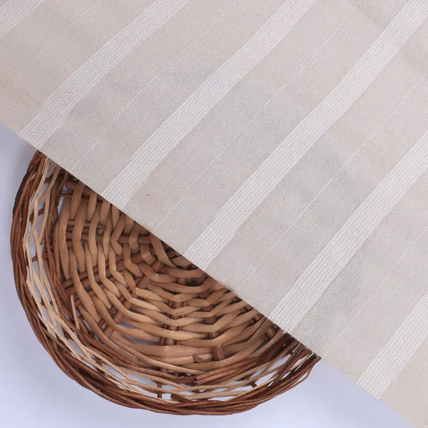Mushroom Gray Colour Bengal Stripes Self Patterned Dyed Fabric – plpa 0 pl7019 147 mushroom gray colour bengal stripes self patterned dyed fabric 2 - alternate view