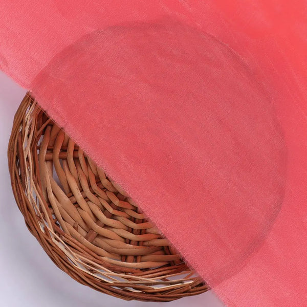 Light Gajari Colour Pure Chinon Plain Dyed Fabric – plpc 0 pl1951 108 light gajari colour pure chinon plain dyed fabric 2 - alternate view