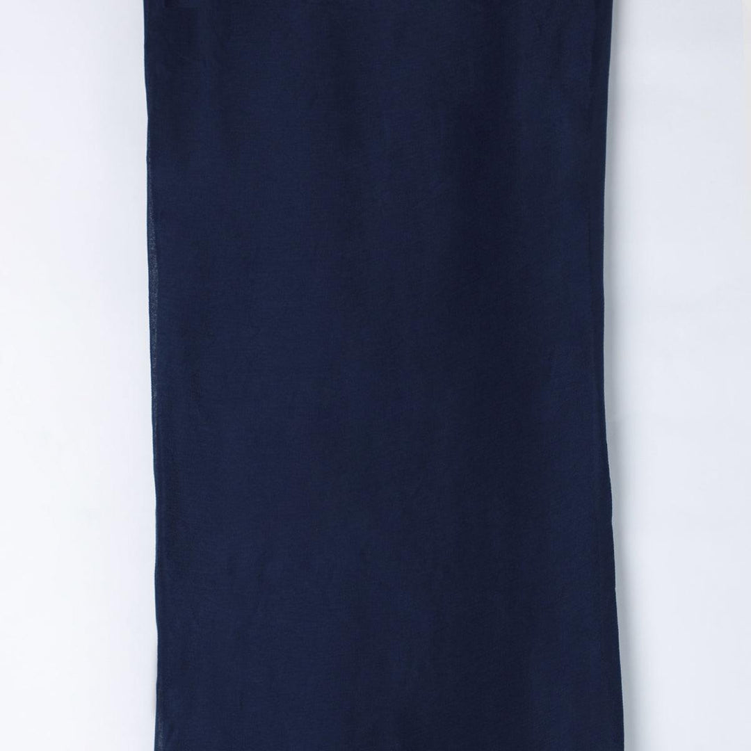 Blue Colour Pure Chinon Plain Dyed Fabric - FAB VOGUE Studio®