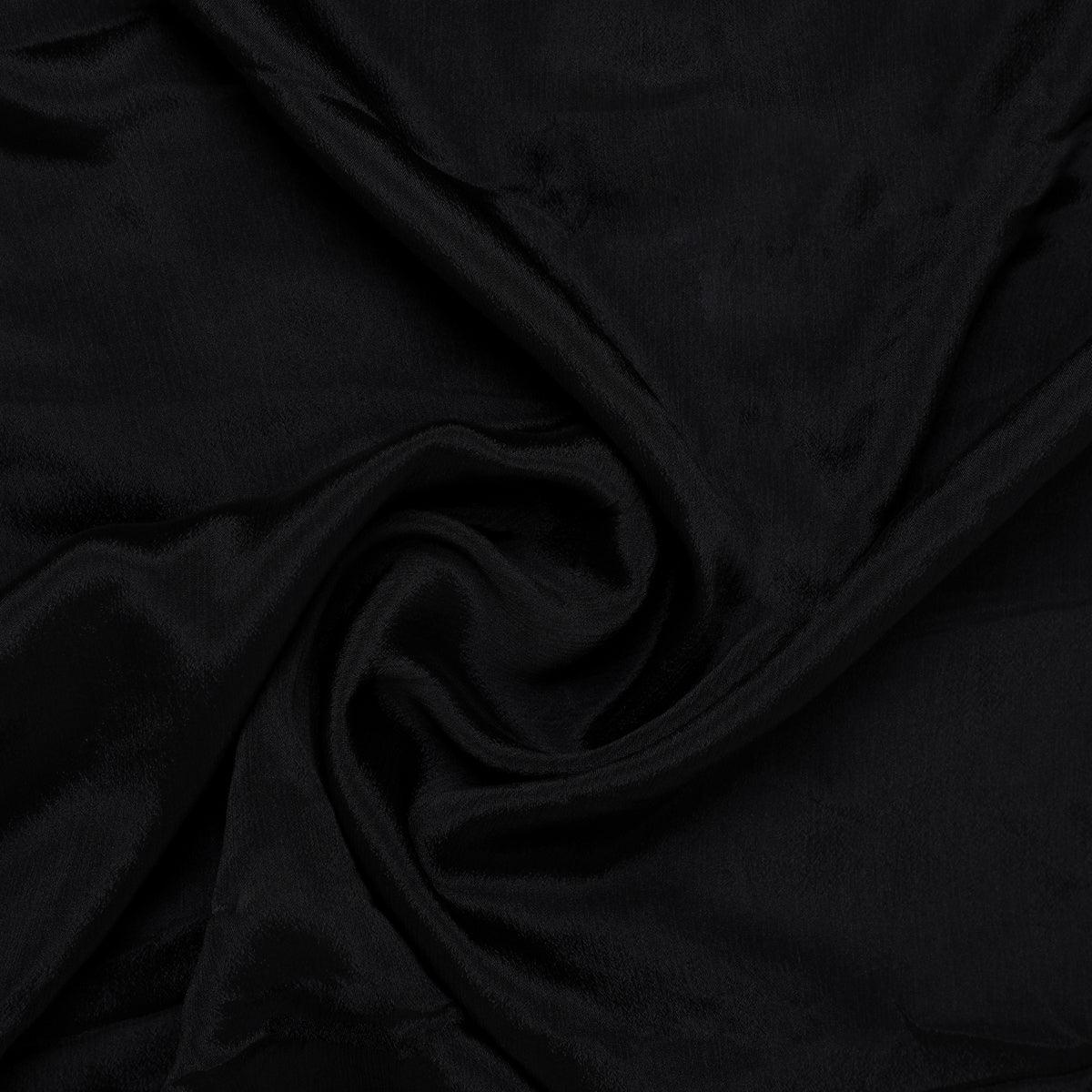 Black Colour Pure Chinon Plain Dyed Fabric – plpc 0 pl1962 108 black colour pure chinon plain dyed fabric 1