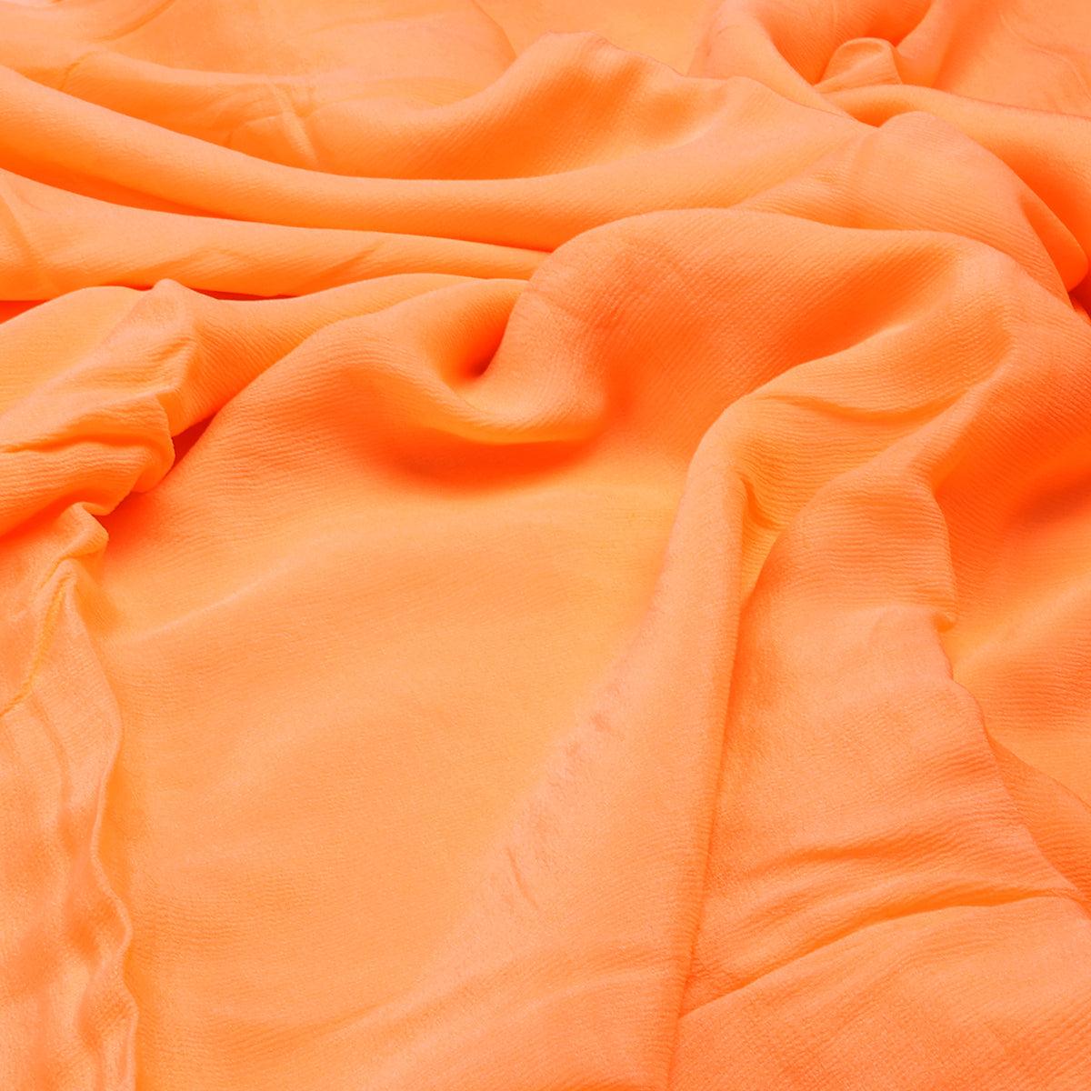 Viscose Chinon Solid Dyed Fabric in Dark Peach Color – plpc 0 pl1969 108 viscose chinon solid dyed fabric in dark peach color 3