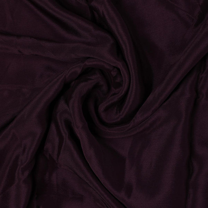 Wine Colour Pure Chinon Plain Dyed Fabric - FAB VOGUE Studio®