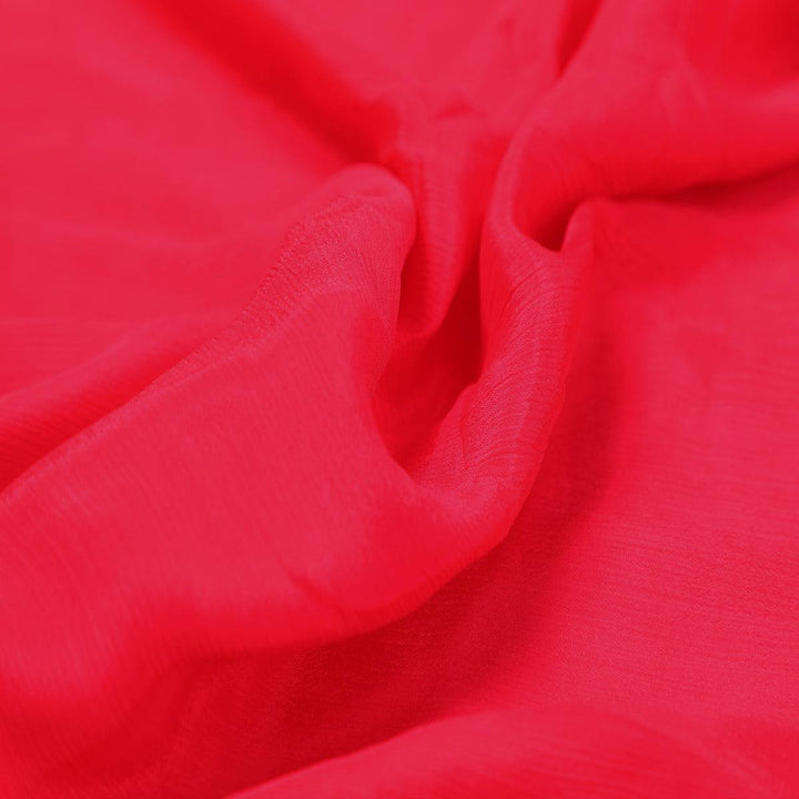 Gajari Colour Pure Chinon Plain Dyed Fabric - FAB VOGUE Studio®