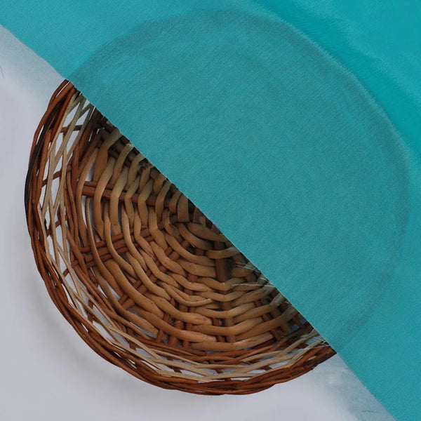 Rama Blue Colour Pure Chinon Plain Dyed Fabric – plpc 0 pl2026 108 rama blue colour pure chinon plain dyed fabric 2 - alternate view