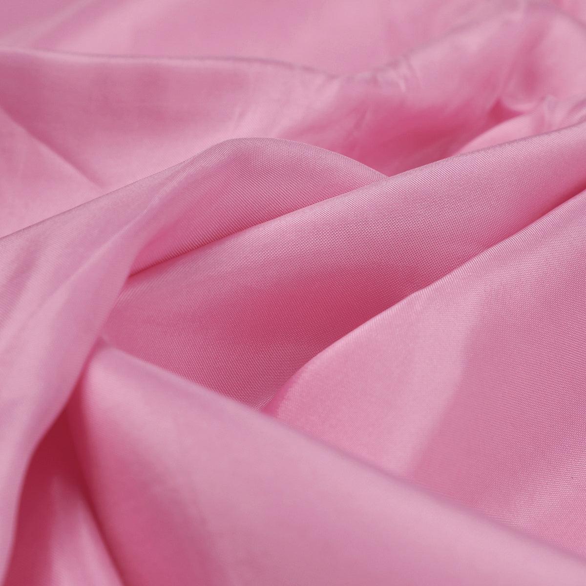 Pink Colour Pure Upada Plain Dyed Fabric - FAB VOGUE Studio®