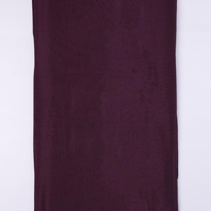 Wine Colour Upada Silk Plain Dyed Fabric - FAB VOGUE Studio®