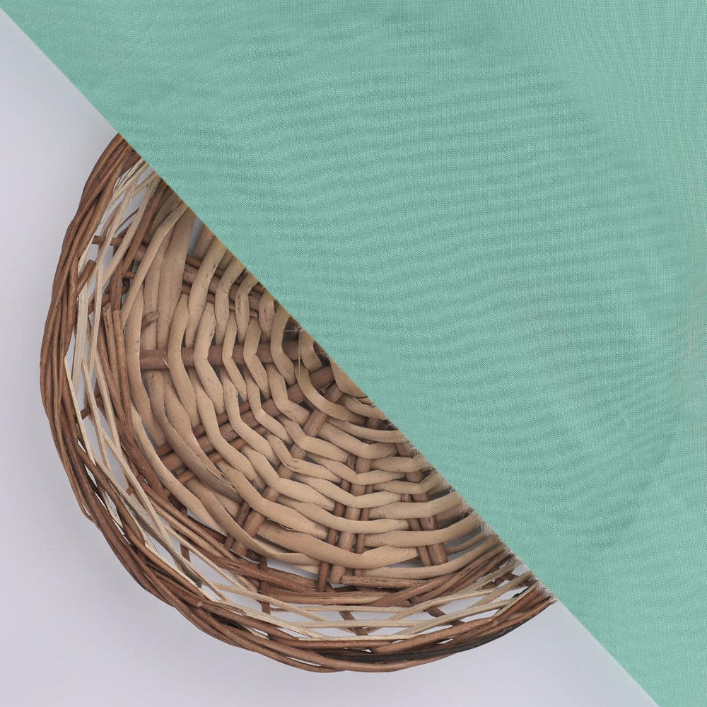 Pista Green Colour Upada Silk Plain Dyed Fabric - FAB VOGUE Studio®