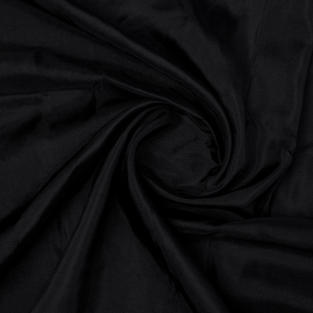 Black Colour Upada Silk Plain Dyed Fabric – plus 0 pl1921 110 black colour upada silk plain dyed fabric 1