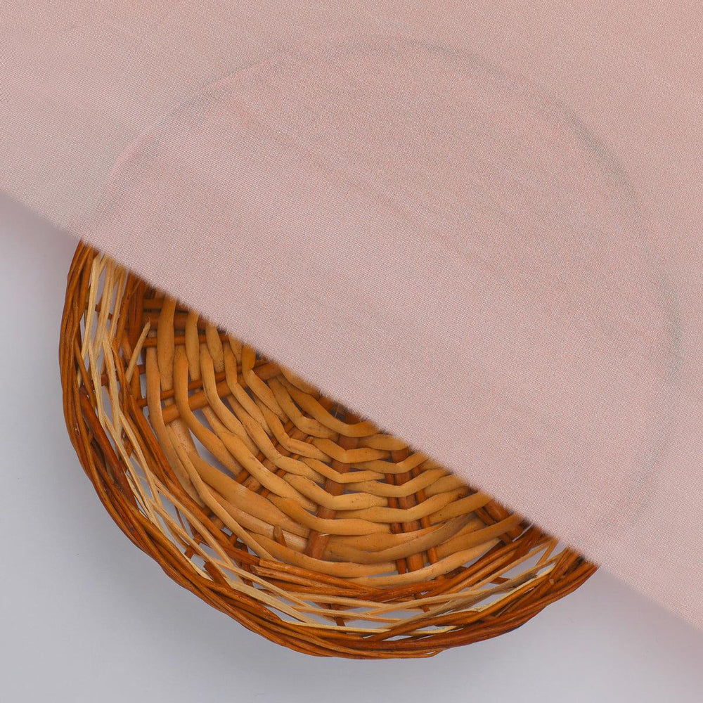 Peach Colour Upada Silk Plain Dyed Fabric - FAB VOGUE Studio®