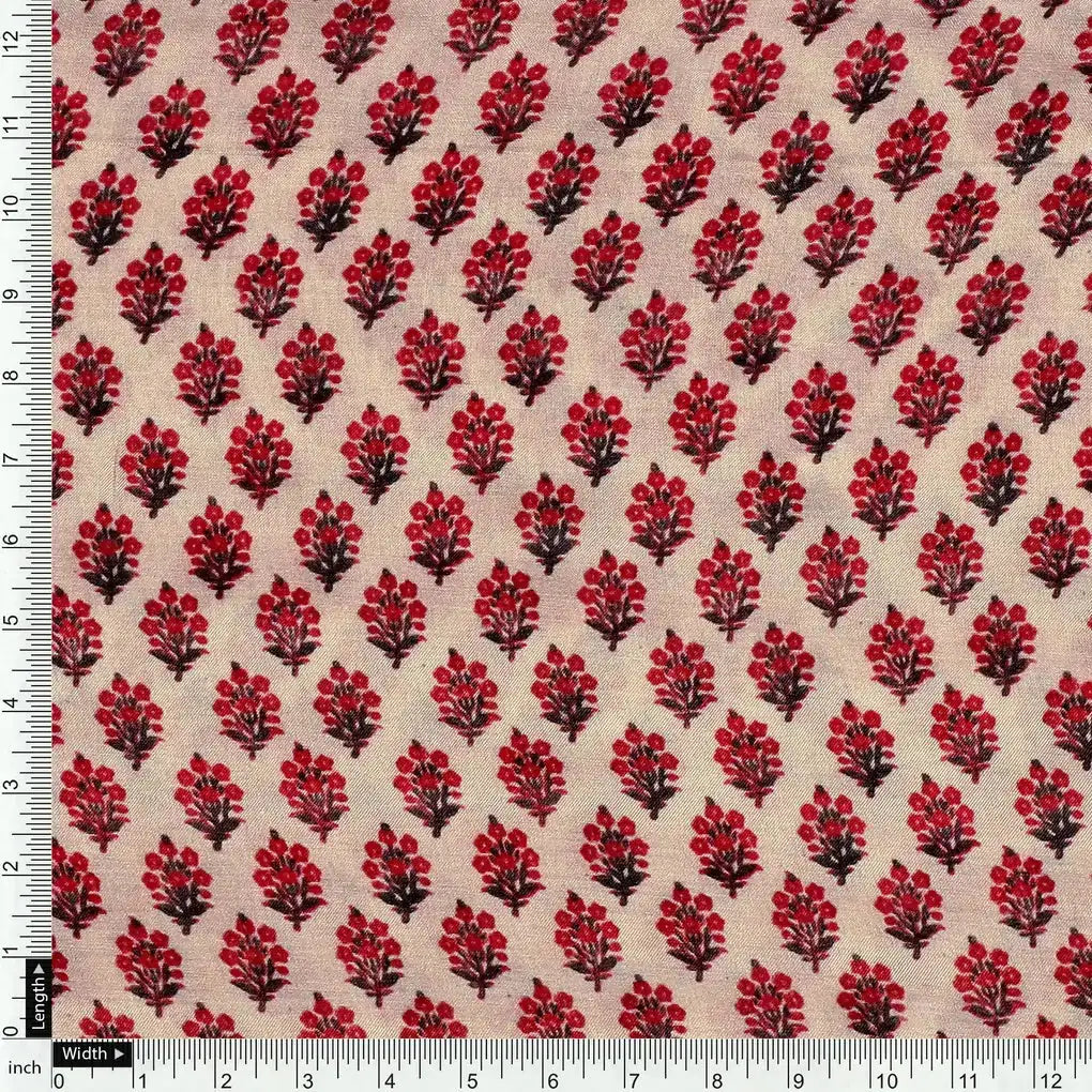 Red Flower Motif Block Digital Printed Fabric - Pure Muslin – pm 0 ma012675 110 red flower motif block digital printed fabric pure muslin 4