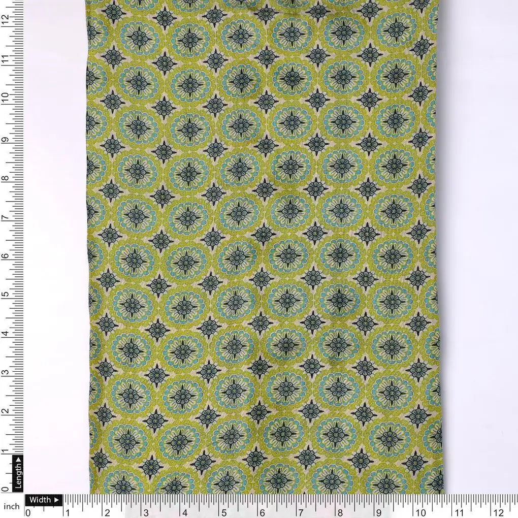 Attractive Tiny Green Link Flower Digital Printed Fabric - Pure Muslin – pm 0 ma014921 110 attractive tiny green link flower digital printed fabric pure muslin 4