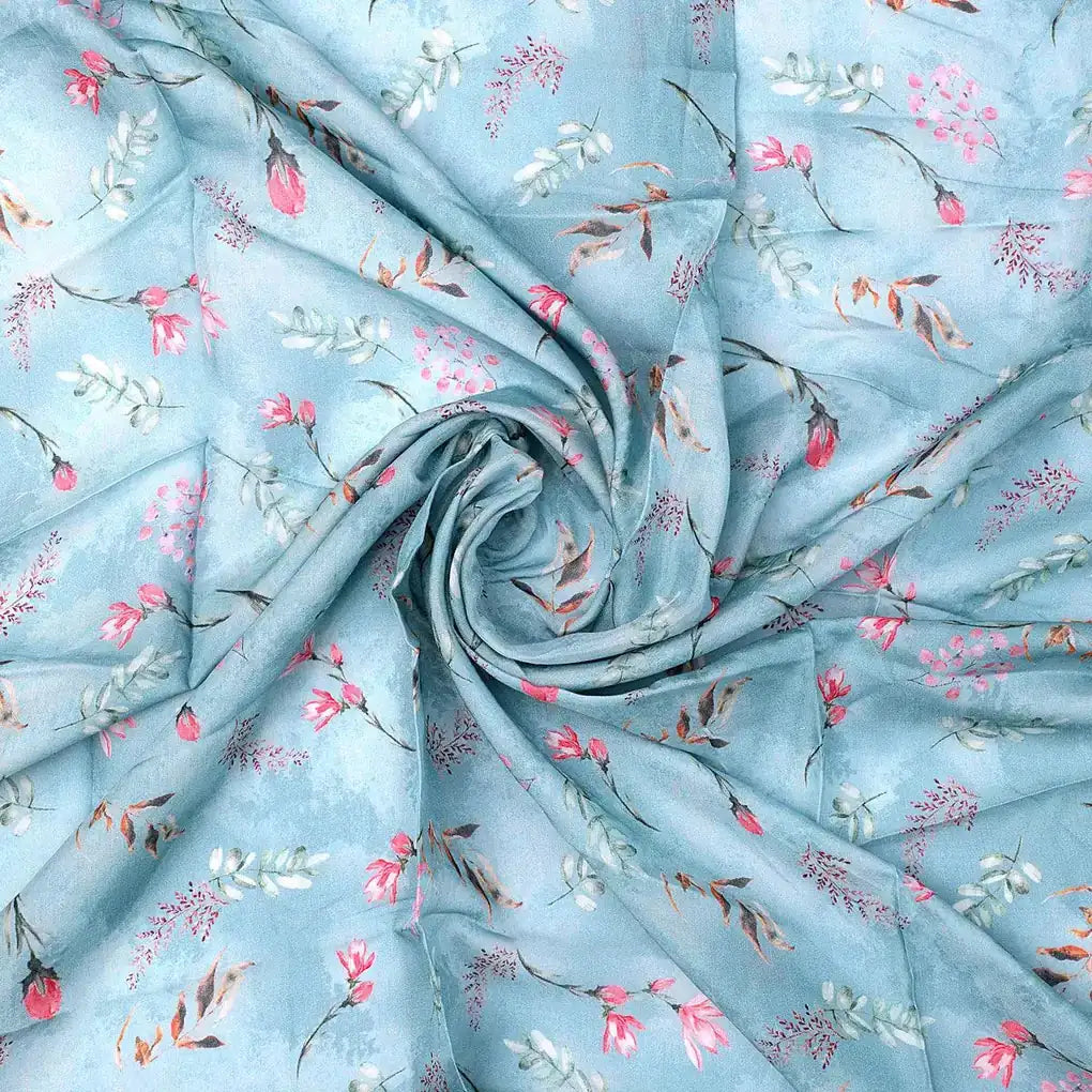 Green Leaves Pure Muslin Printed Fabric Material – pm 0 ma017728 110 green leaves pure muslin printed fabric material 1