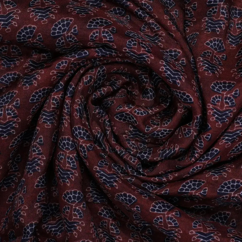 Decorative Flower Tree Redish Digital Printed Fabric - Pure Muslin – pm 0 ma0182 110 decorative flower tree redish digital printed fabric pure muslin 1