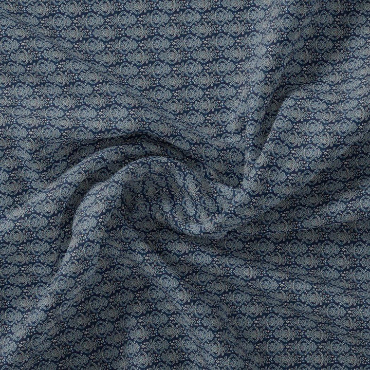 Morden Ogee Seamless Repeat Digital Printed Fabric - Pure Muslin - FAB VOGUE Studio®