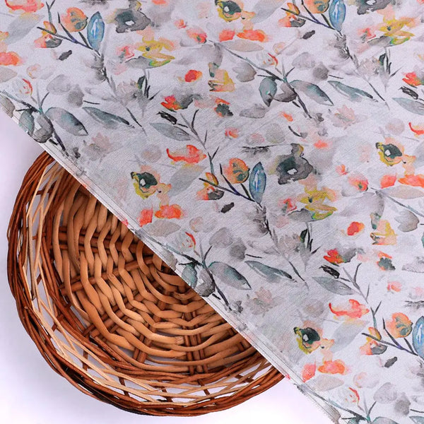 Ivory Leaves Pure Muslin Printed Fabric Material – pm 0 ma021341 110 ivory leaves pure muslin printed fabric material 2 - alternate view