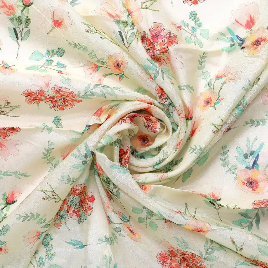 Light green Leaves Pure Muslin Printed Fabric Material – pm 0 ma021970 110 lightgoldenrodyellow leaves pure muslin printed fabric material 1