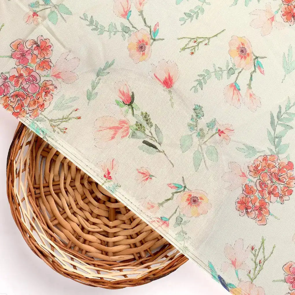 Light green Leaves Pure Muslin Printed Fabric Material – pm 0 ma021970 110 lightgoldenrodyellow leaves pure muslin printed fabric material 2