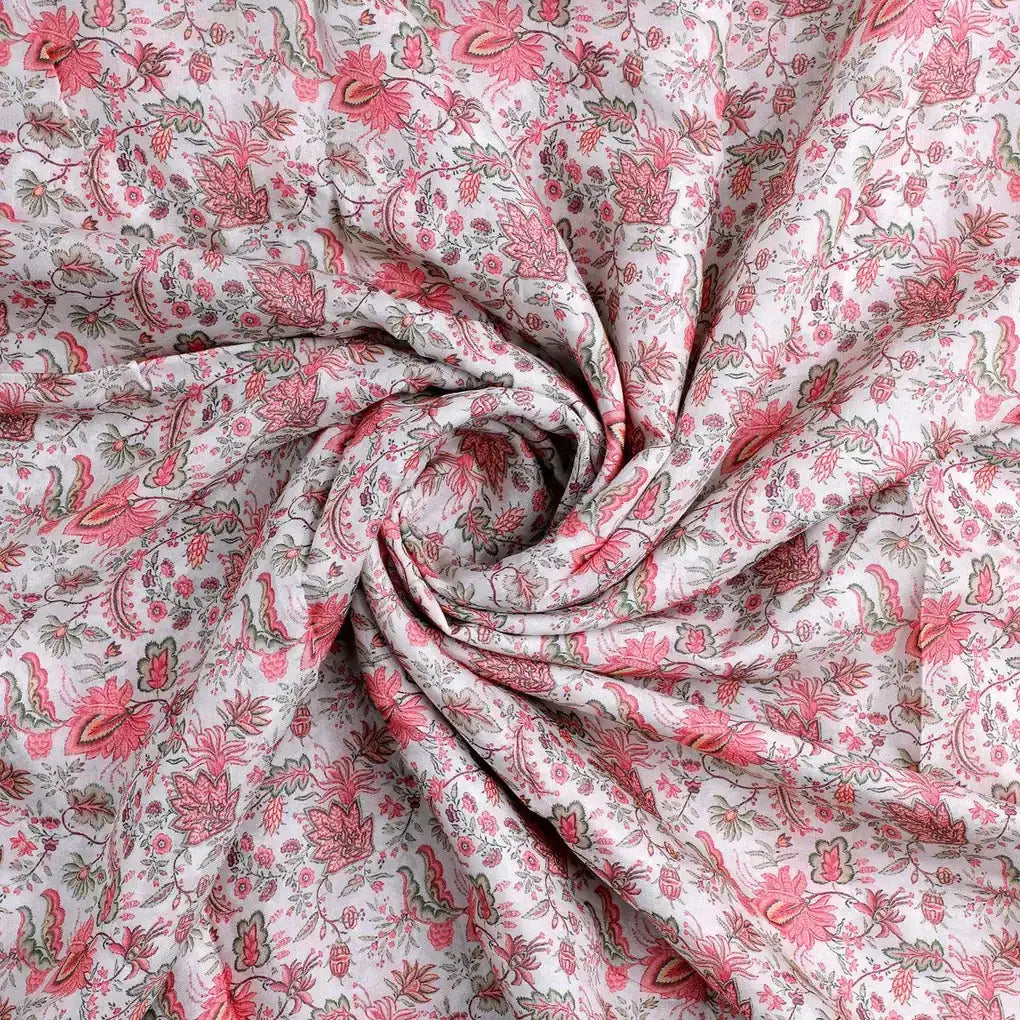 Lightcyan Jacobean Pure Muslin Printed Fabric Material – pm 0 ma021989 110 lightcyan jacobean pure muslin printed fabric material 1