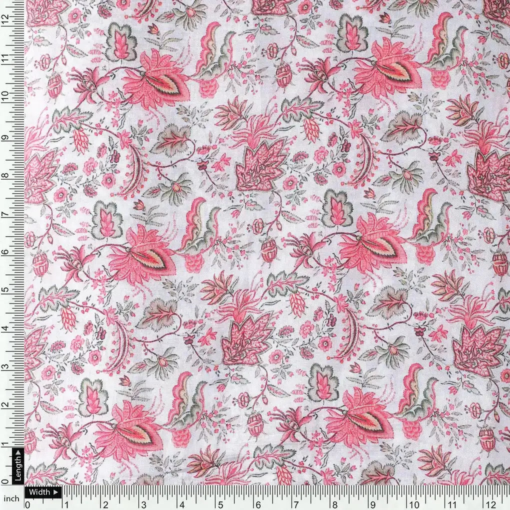 Lightcyan Jacobean Pure Muslin Printed Fabric Material – pm 0 ma021989 110 lightcyan jacobean pure muslin printed fabric material 4