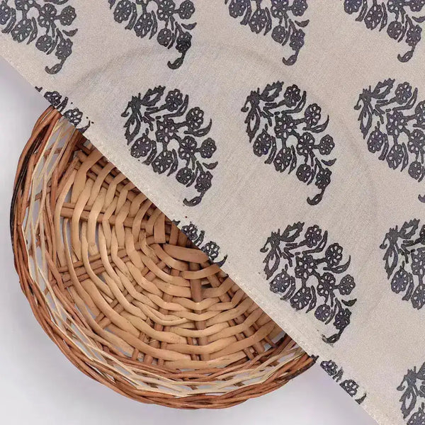 Block Print Motif Digital Printed Fabric - Pure Muslin – pm 0 ma03105p4 110 block print motif digital printed fabric pure muslin 2 - alternate view