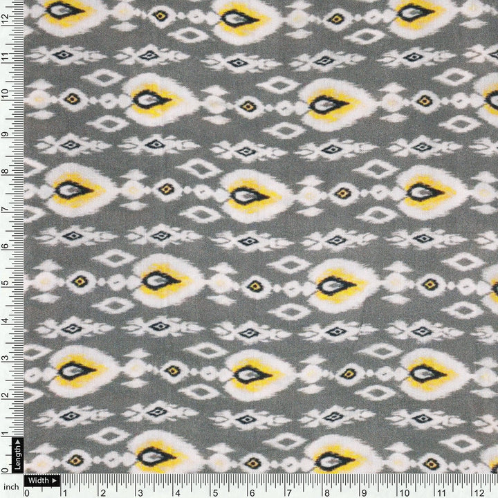 Retro Drop Effects Seamless Digital Printed Fabric - Pure Muslin - FAB VOGUE Studio®