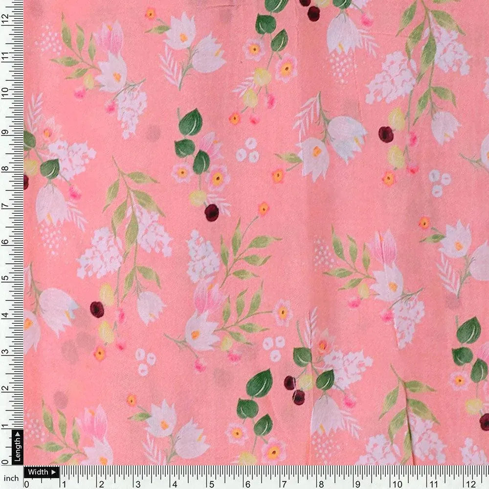 Disty Print On Peach Digital Printed Fabric - Pure Muslin – pm 0 ma04390 110 disty print on peach digital printed fabric pure muslin 4