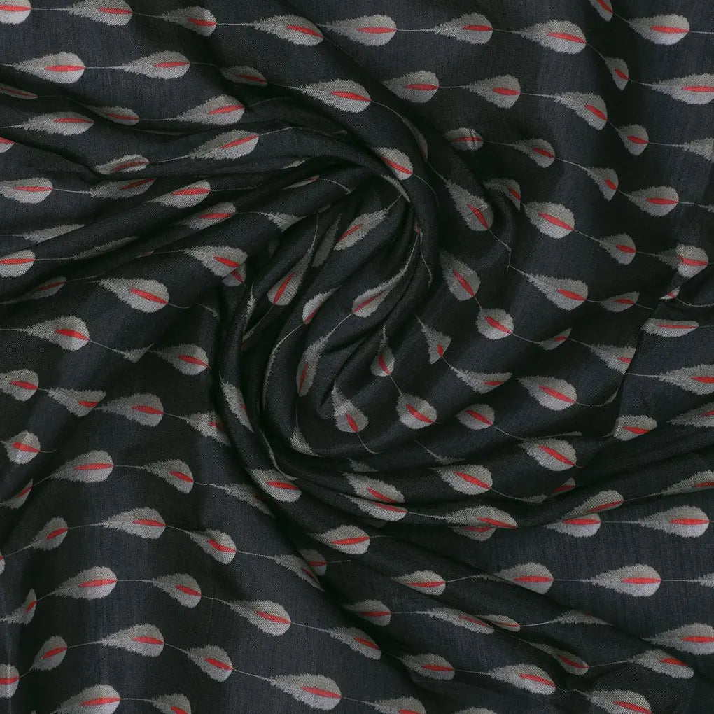 Feather Stripes Digital Printed Fabric - Pure Muslin – pm 0 ma05232 110 feather stripes digital printed fabric pure muslin 1