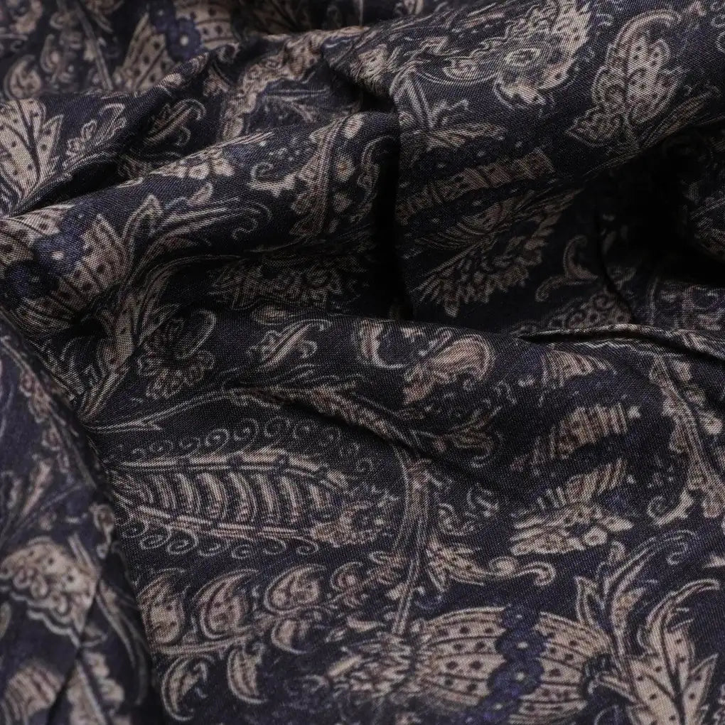 Brown Paisley Seamless Digital Printed Fabric - Pure Muslin – pm 0 ma06308 110 brown paisley seamless digital printed fabric pure muslin 3