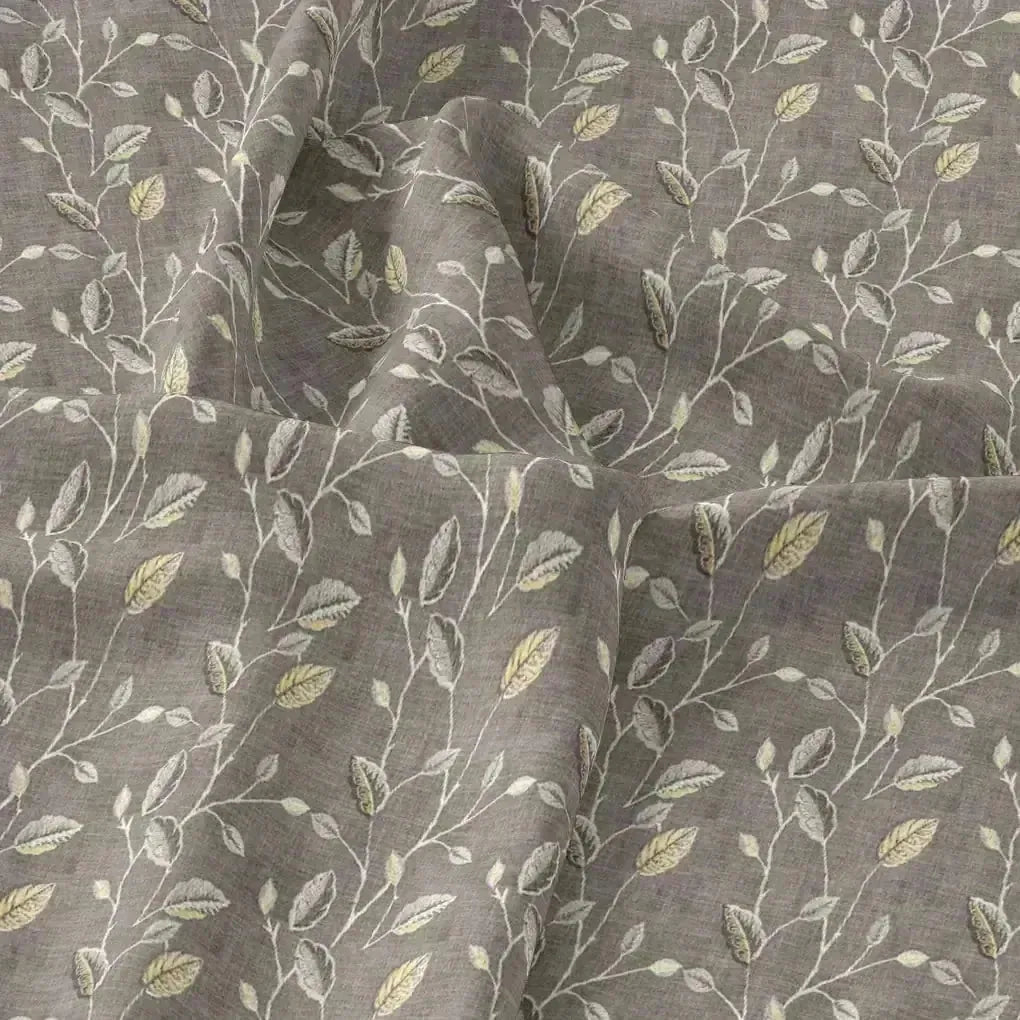 Brown Leaves With Stalk Digital Printed Fabric - Pure Muslin – pm 0 ma06380 110 brown leaves with stalk digital printed fabric pure muslin 3