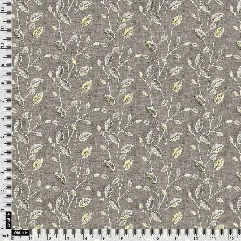 Brown Leaves With Stalk Digital Printed Fabric - Pure Muslin – pm 0 ma06380 110 brown leaves with stalk digital printed fabric pure muslin 4